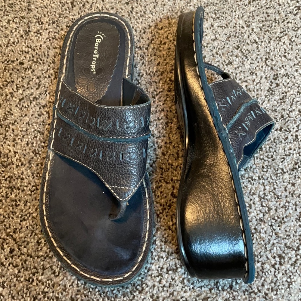 Bare Traps Navy Wedges. Size 9.5